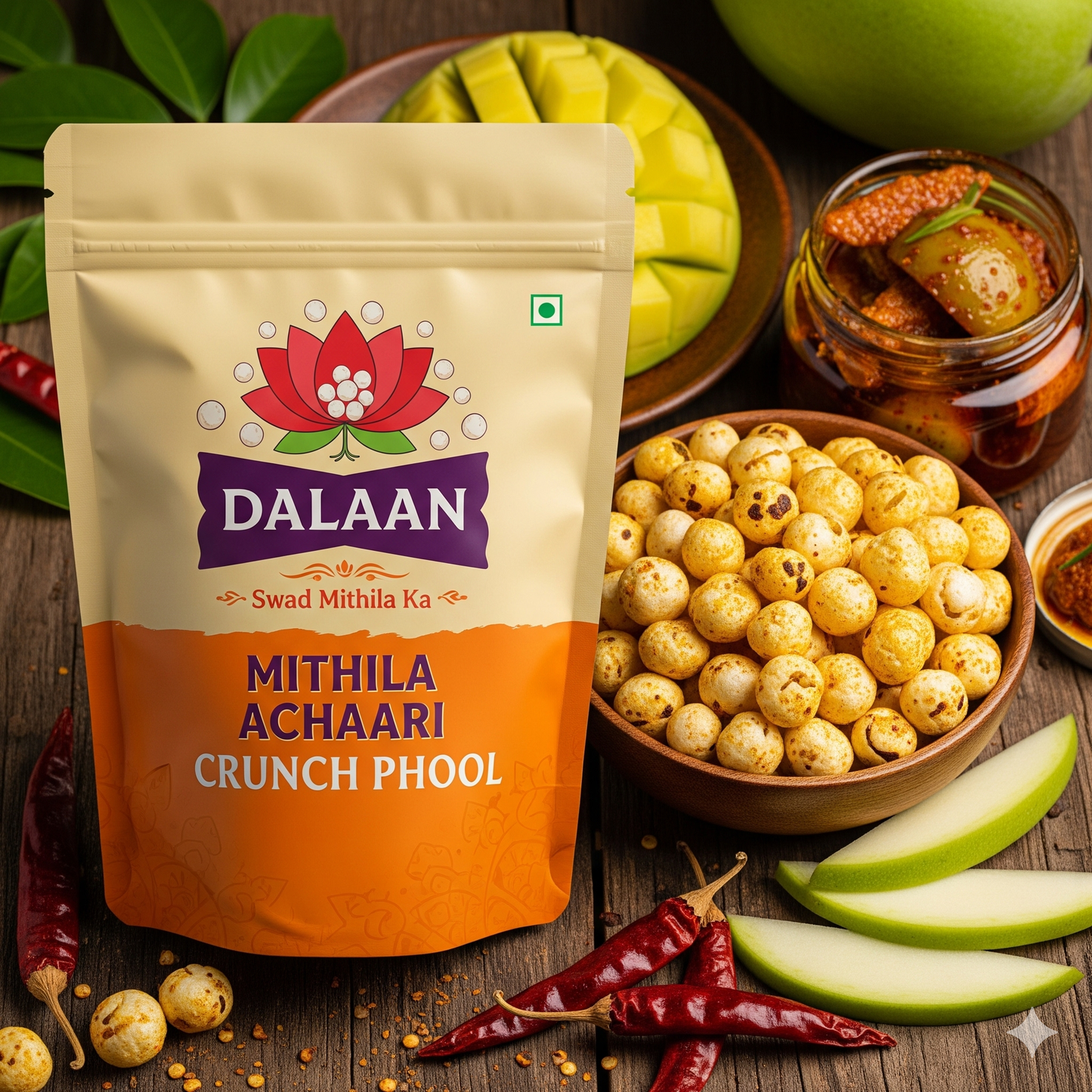 Dalaan Mithila Achaari Crunch Phool (100g)